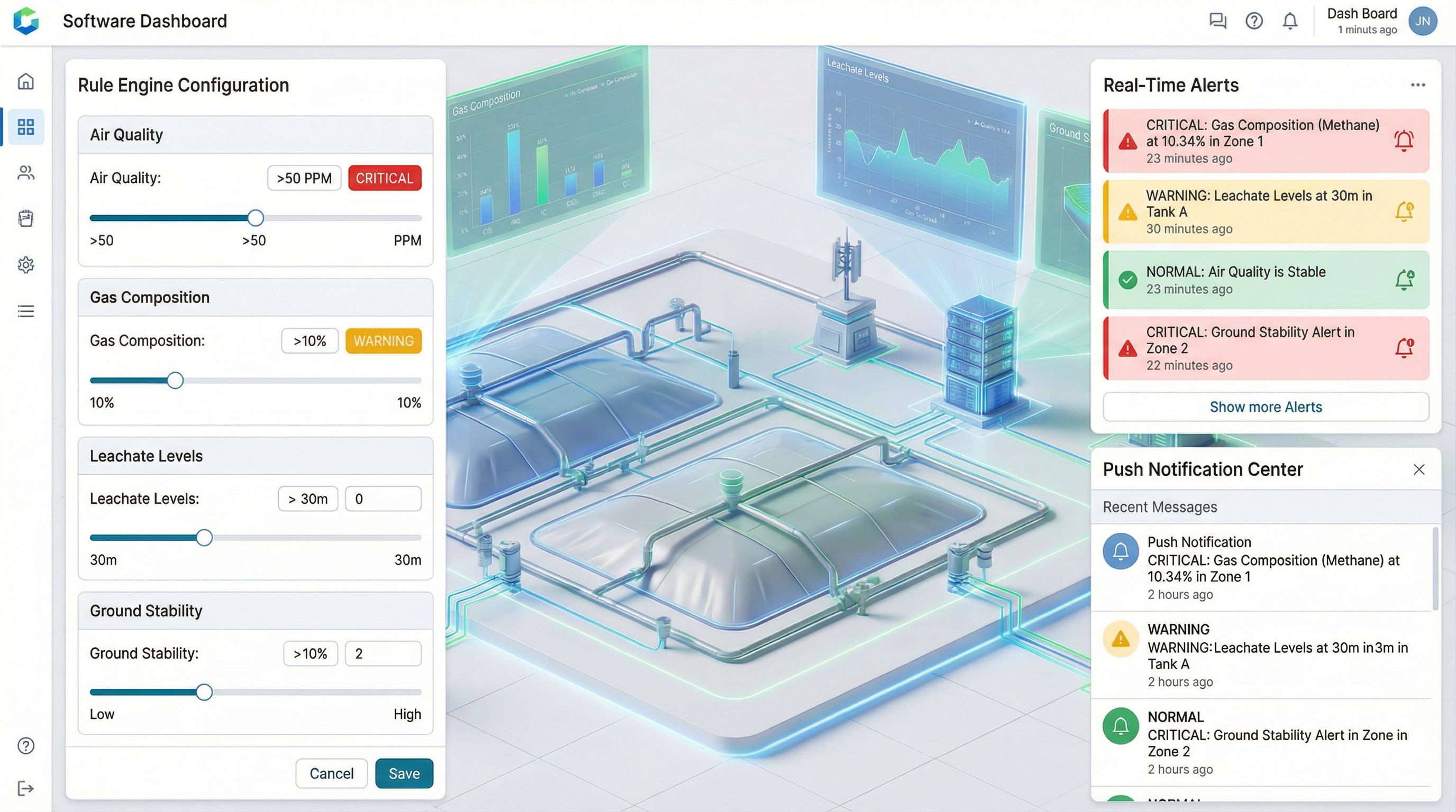 超标预警规则引擎界面 - 智能超标判定与多级预警